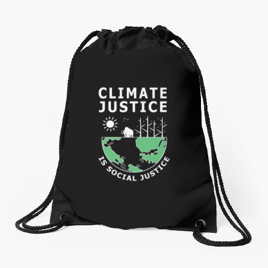 Climate Change Science Earth Day Drawstring Bags