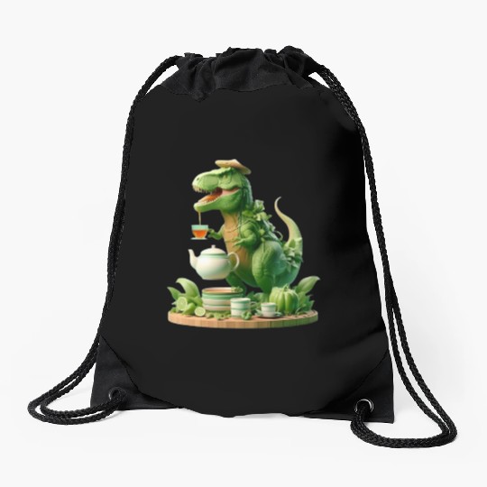 Drawstring Bags Tea Rex - Thé mignon et amusant Sticker