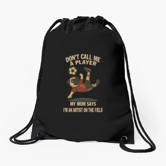 My Mom Says I'm An Artist On The Field- Pug lover Drawstring Bags
