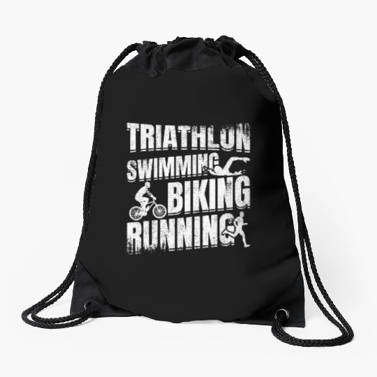 Triathlon Swim Run Cycle Drawstring Bags