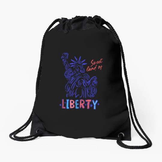 sweet land of liberty Drawstring Bags