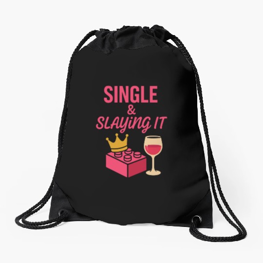Single Mom Life Chaos Coordinator Wine Coffee Drawstring Bags