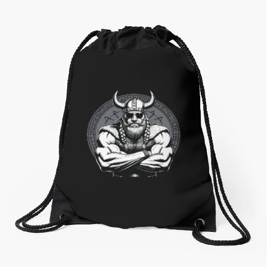 Viking Warrior Man Odin Thor Norman Walhalla Drawstring Bags