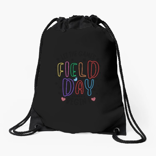 Let The Games Begin Field Day Teacher Student Drawstring Bags