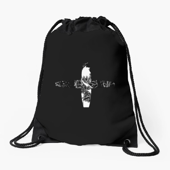 No Face, No Case Drawstring Bags