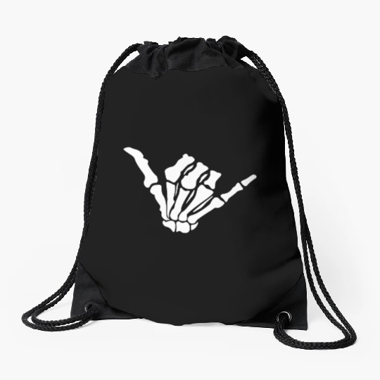 Skeleton Shaka Hand – Bone Hang Loose Drawstring Bags