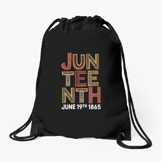 Pride Black History June 1865 Juneteenth Drawstring Bags