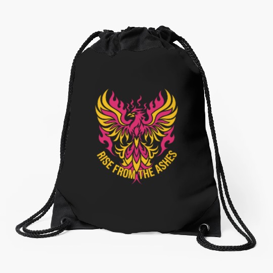 Rise From The Ashes Phoenix Bird T Tattoo Drawstring Bags
