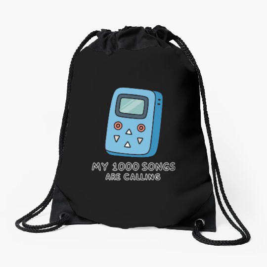 My 1000 Songs Calling MP3 Player 2000s Drawstring Bags