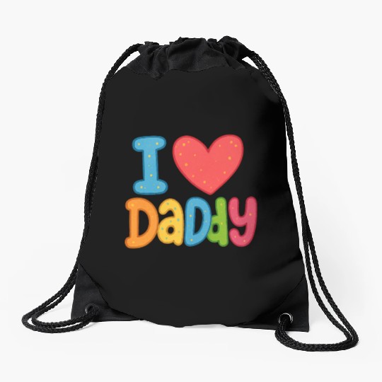 Father's Day gift (I love daddy) Drawstring Bags