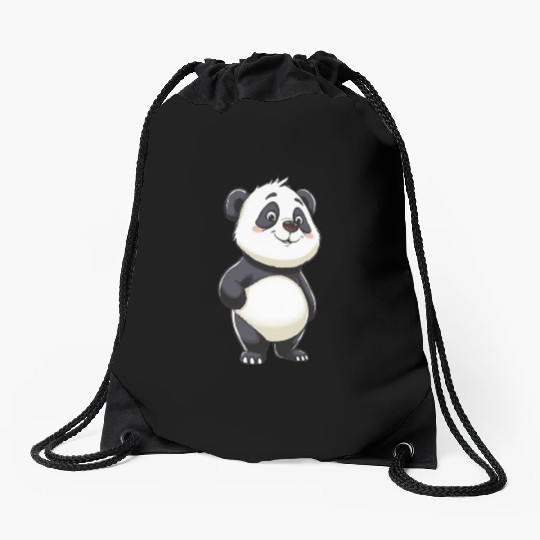 Funny Panda 1 Drawstring Bags