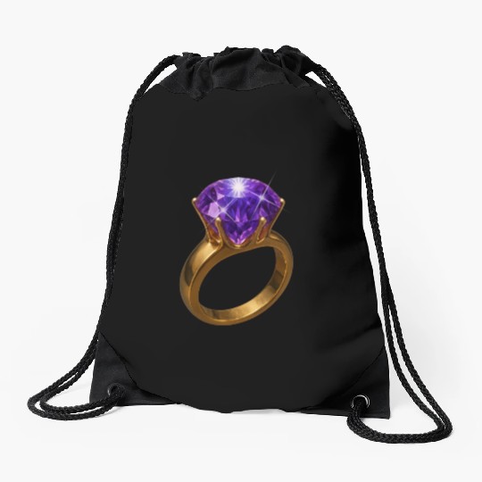 Royal Amethyst: The Elegance of Purple Gemstone Drawstring Bags