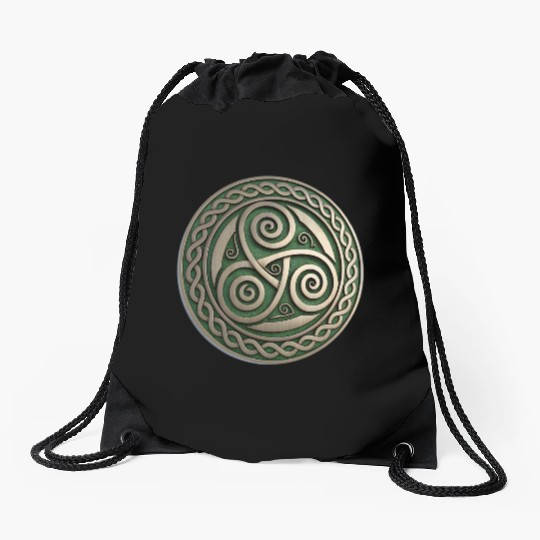 Green Festival Logo Representing Irish Drawstring Bags