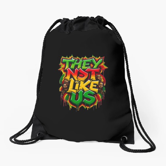 They Not Like Us Black History Month Drawstring Bags