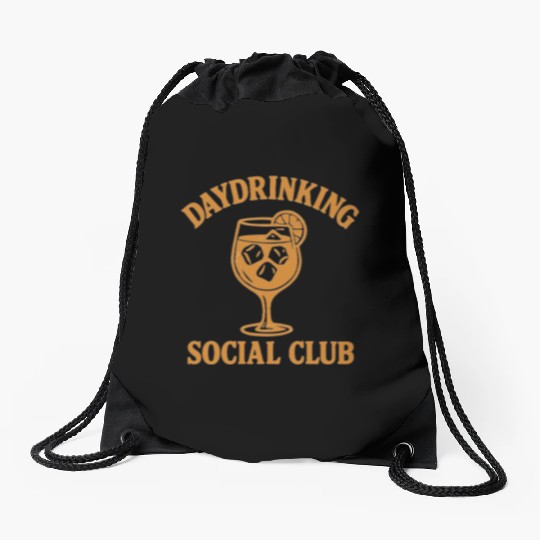 Daydrinking Soociial Clubb – Funny Cocktail Design Drawstring Bags
