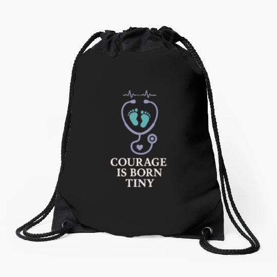 NICU Parent Pride Preemie Warrior Neonatal Drawstring Bags
