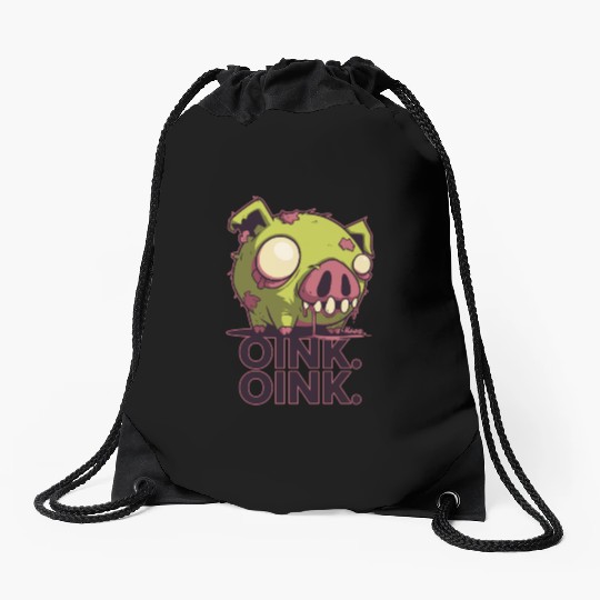 Zombie Pig – Oink Oink Horror Design Drawstring Bags