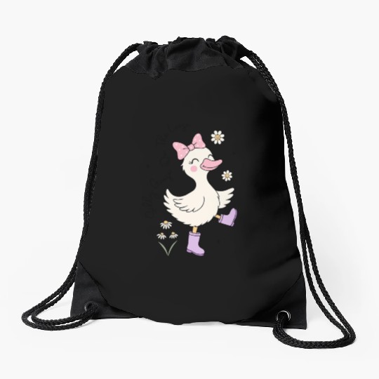 Silly Goose on the Loose Drawstring Bags