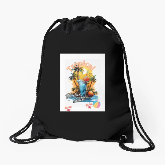 Tropical 20250615 113416 0000 Drawstring Bags