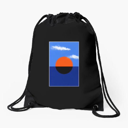 Bauhaus Summer Horizon Drawstring Bags