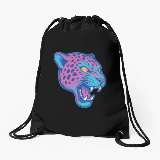 Jaguar pastel Drawstring Bags