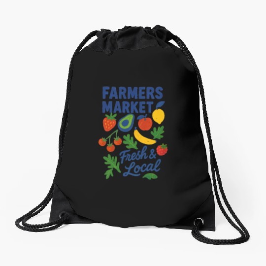 Farmers Market Drawstring Bags