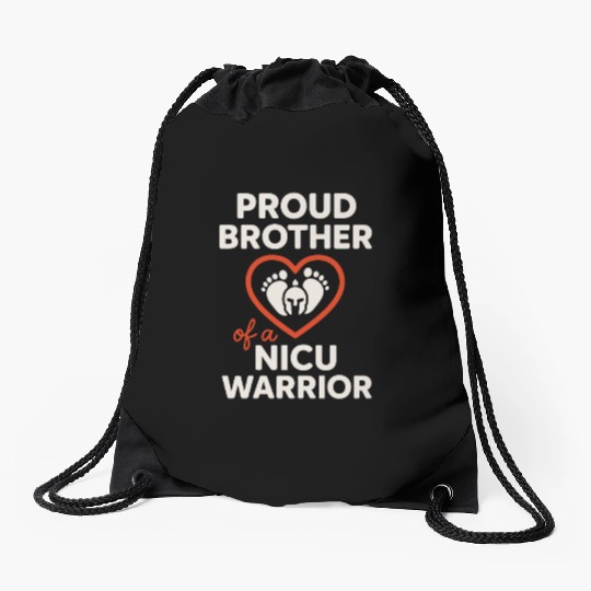 NICU Sibling Preemie Big Brother Big Sister Drawstring Bags