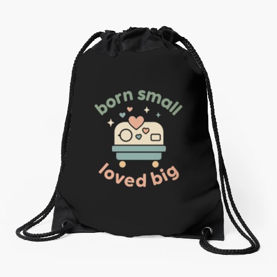 NICU Sibling Preemie Big Brother Big Sister Drawstring Bags