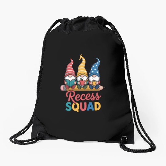 Recess Squad Teacher Para Playground Student Drawstring Bags
