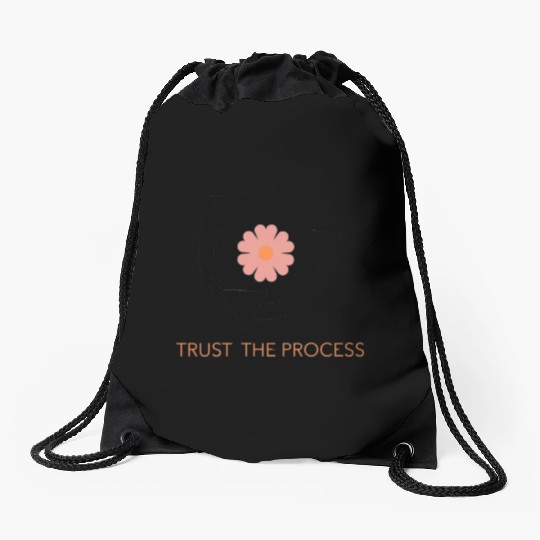 Trust the Process Blossom Drawstring Bags