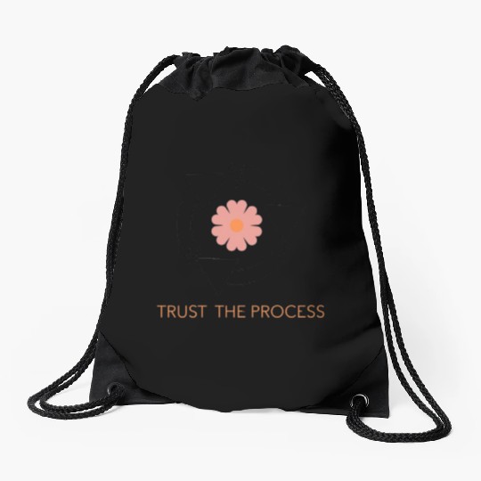 Trust the Process Blossom Drawstring Bags