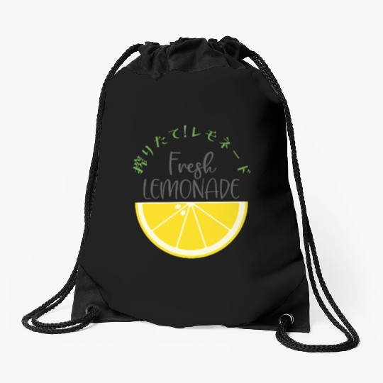 Fresh Lemonade Lemon Slice Drawstring Bags