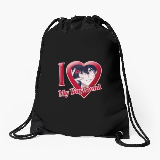 I Love My BF – Cute Minimal Logo Drawstring Bags