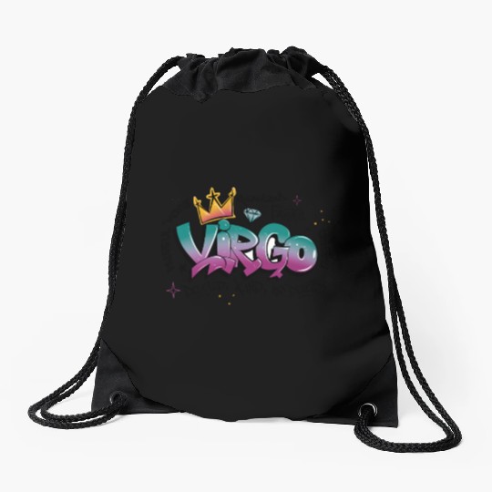 Virgo Graffiti Zodiac Art Drawstring Bags