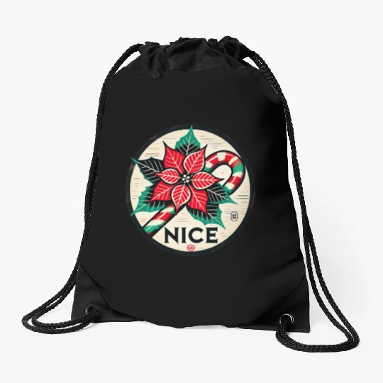 Nice Candy Cane Drawstring Bags