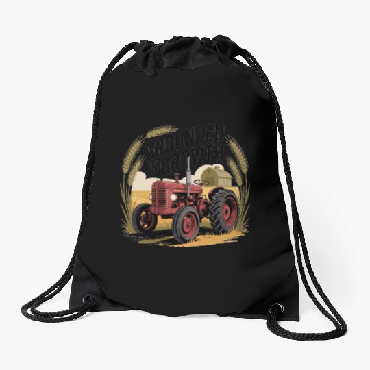 Grounded in Growth Drawstring Bags