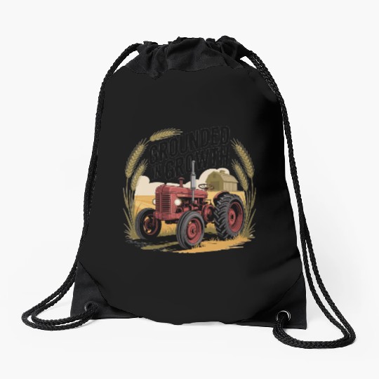 Grounded in Growth Drawstring Bags