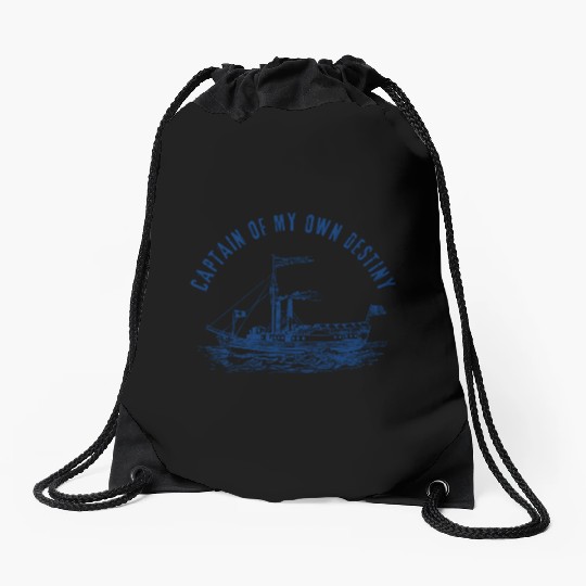 Captain of My Own Destiny Drawstring Bags