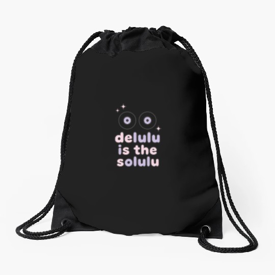 Delulu Eyes – TikTok Core Energy Drawstring Bags