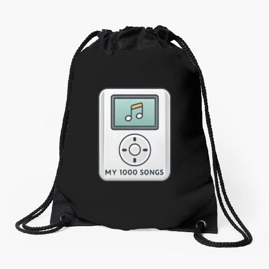 My 1000 Songs MP3 Player Retro 2000s Y2K Drawstring Bags