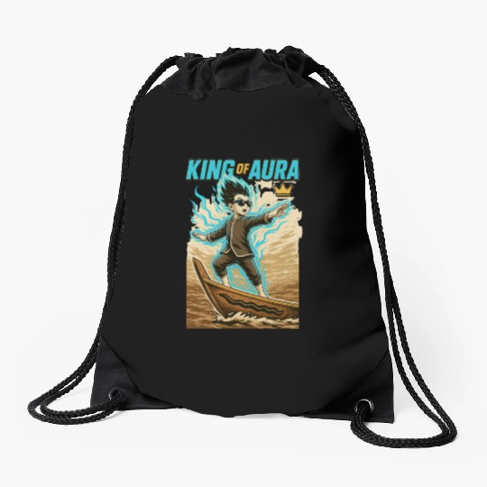 King of Aura, Pacu Jalur kid,Viral tiktok meme Drawstring Bags