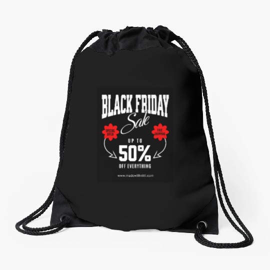 Hustle Wear Black Friday ,Drawstring Bags design