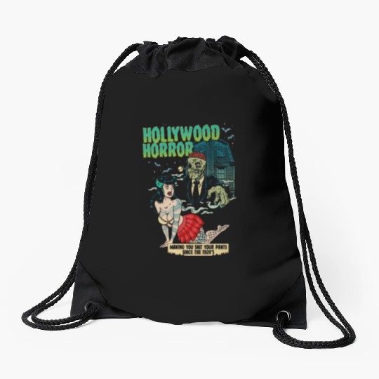 Hollywood Horror B-Movie Madness Drawstring Bags