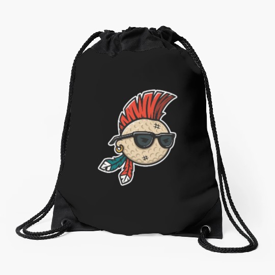 Punk Rock Golf Style Drawstring Bags