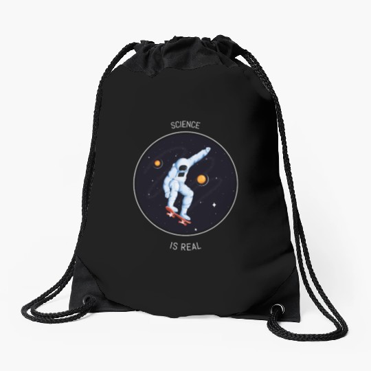 Science is Real Drawstring Bags