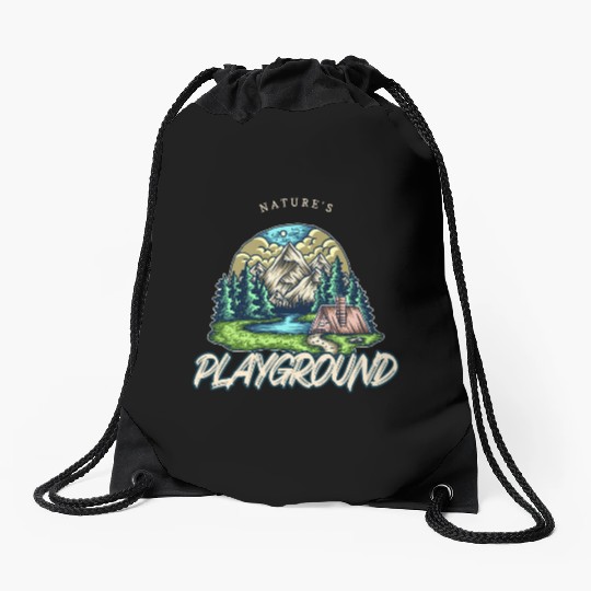 Natures playground Drawstring Bags