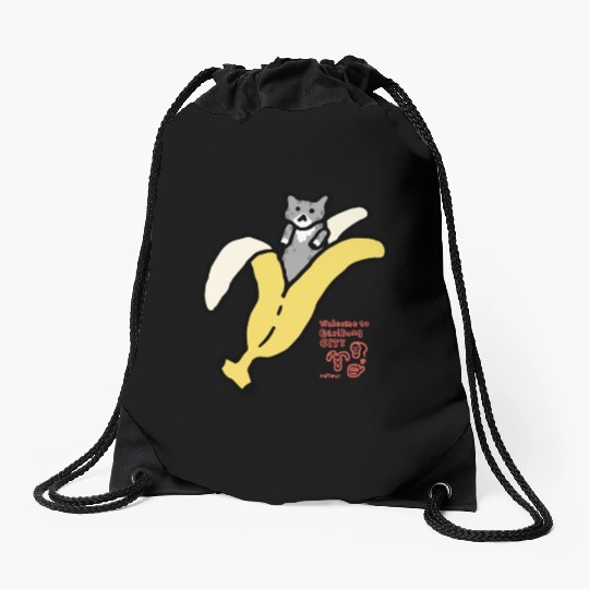 Bananyang - 020. Gray Spotted Tuxedo Drawstring Bags