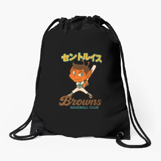 Vintage St Louis Browns Baseball Japan Version Drawstring Bags