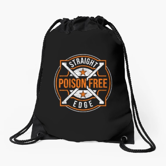 Straight Edge Vegan, Against Drugs, Punk Drawstring Bags