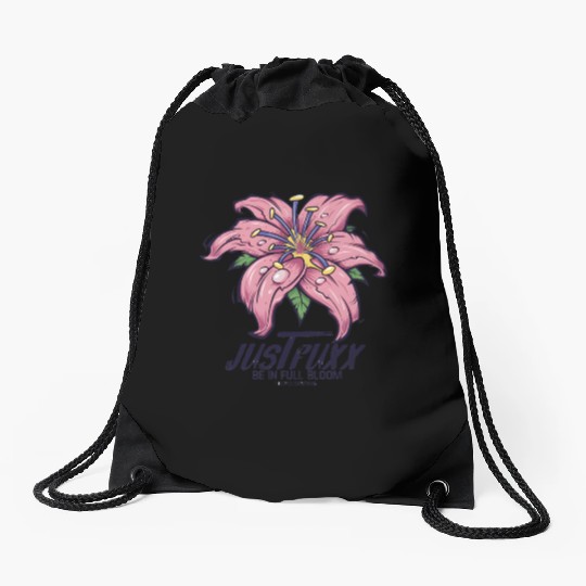 Dark Bloom Lily – JustRuxx Graphic Design Drawstring Bags